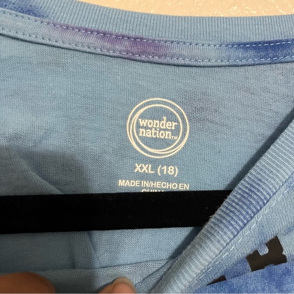 Wonder Nation Blue Graphic T-Shirt Size 2X - Picture 2 of 3